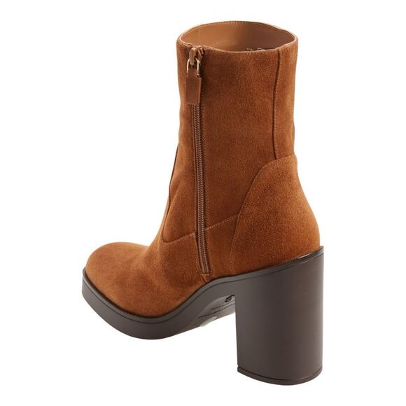 Stuart Weitzman Bethenny 80 zip bootie in doe Sport Suede size 9.5 NWOB - Picture 2 of 12